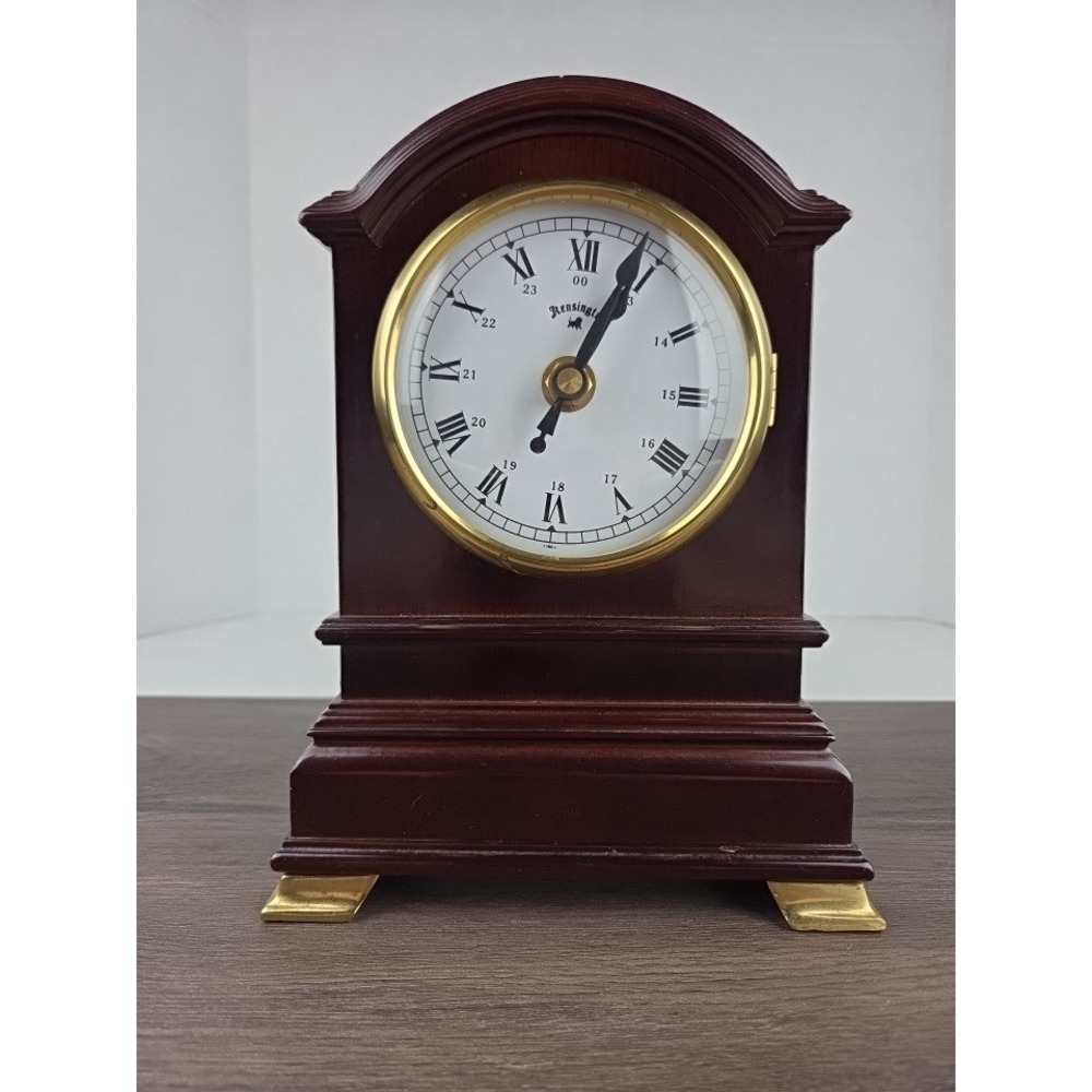 Vintage Kensington Chiming Mantel Clock Roman Numeral Westminister Chime WORKS